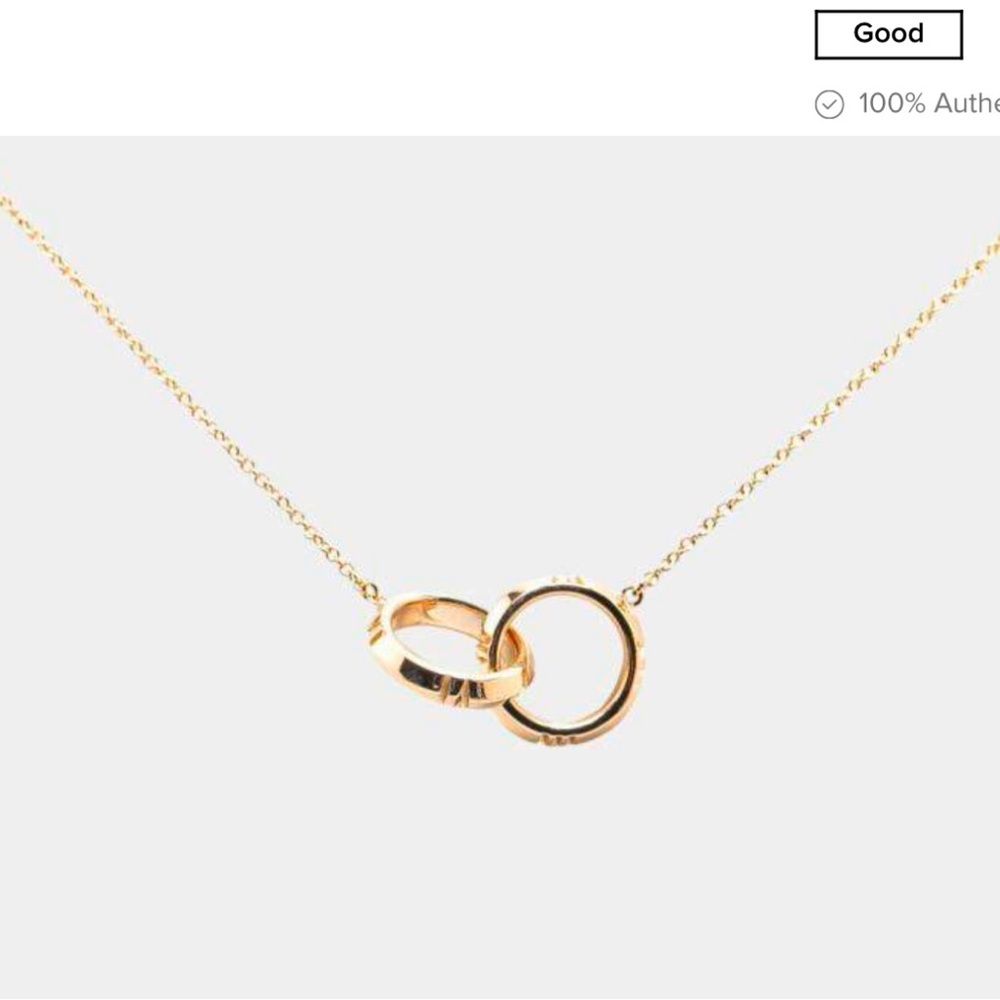 Gold Interlocking Circle Necklace